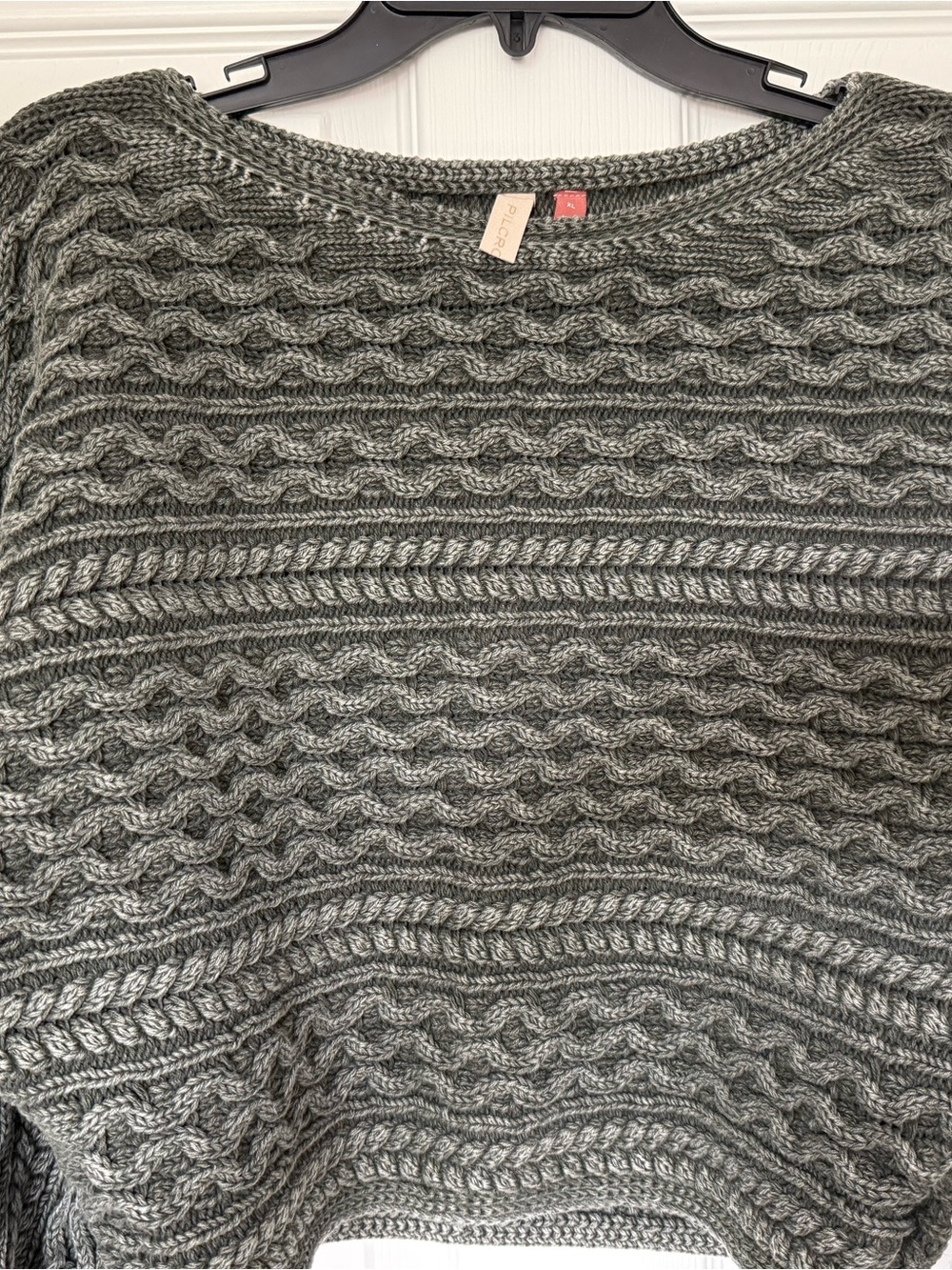 Pilcro Anthropologie Micro Fisherman Cable-Knit Sweater - Sz XL - Picture 4 of 8